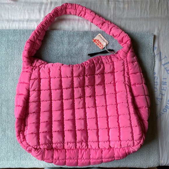 Free People Handbags - Free People FT Movement Quilted Carryall - Bubblegum
